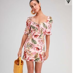 Pink Tropical Dress